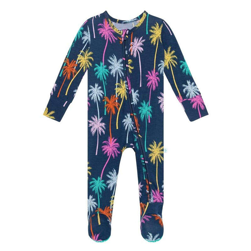 Posh Peanut Palmer Footie Zippered One Piece, 12-18m