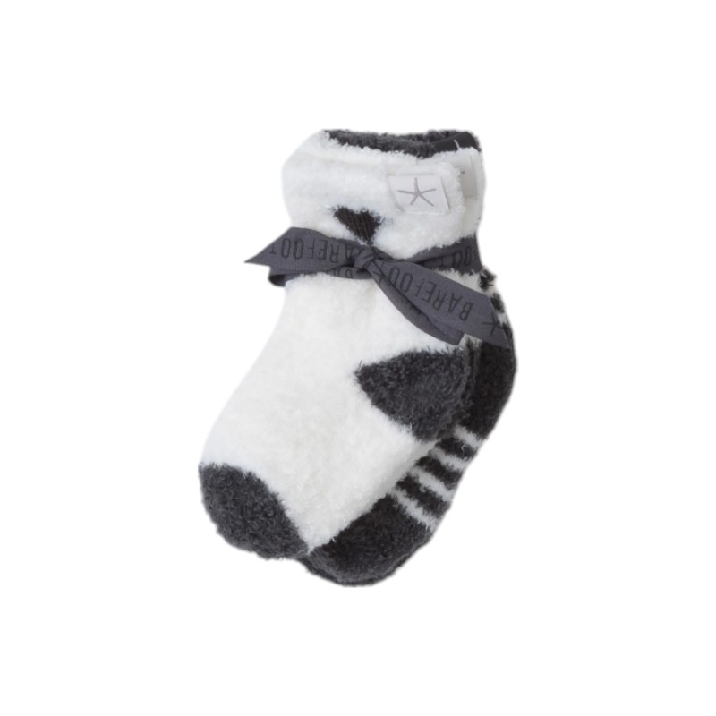 Barefoot Dreams Cozychic Lite Baby Heart Sock Set, Carbon and Pearl