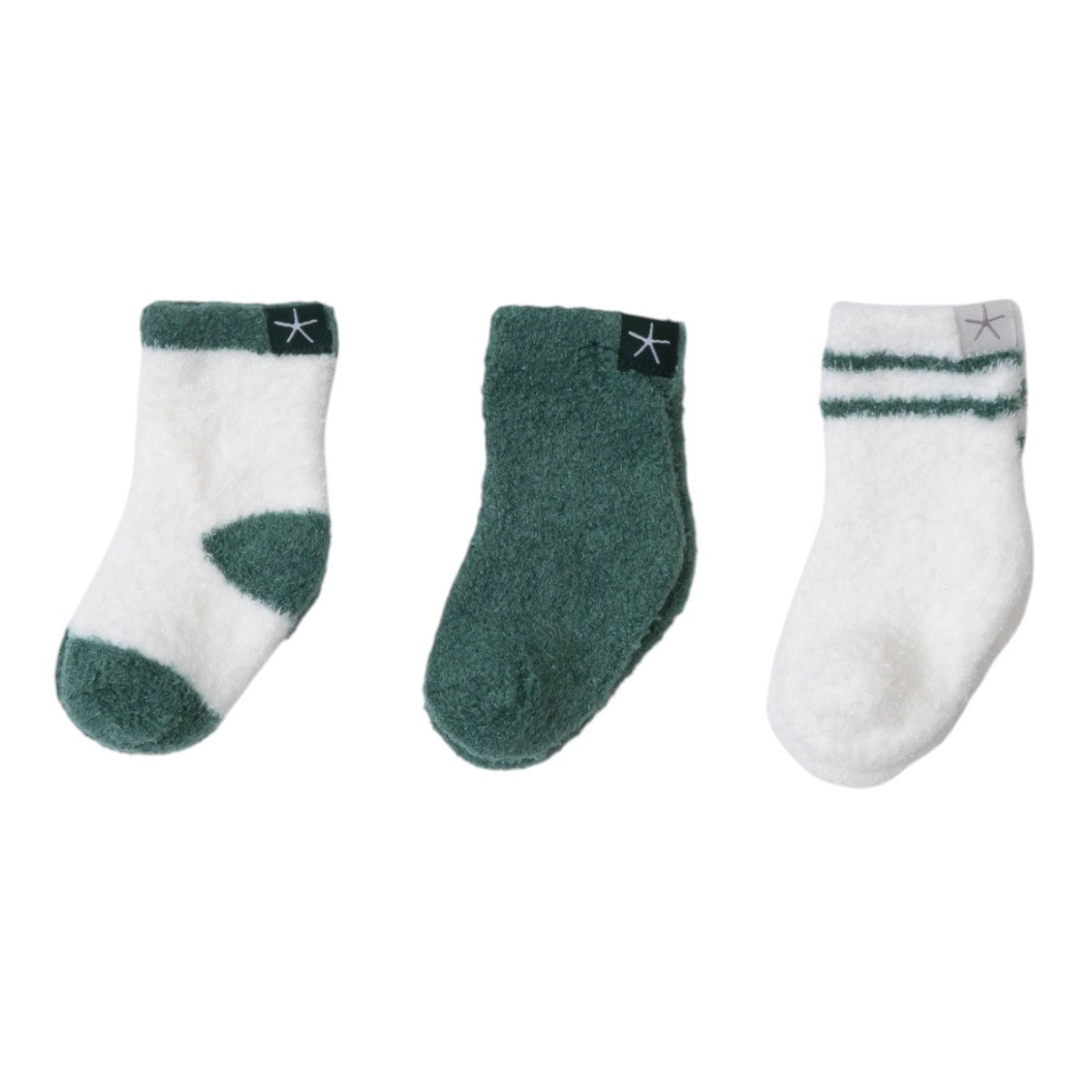 Barefoot Dreams CozyChic Lite Infant 3 Pack Sock Set, Pinecrest