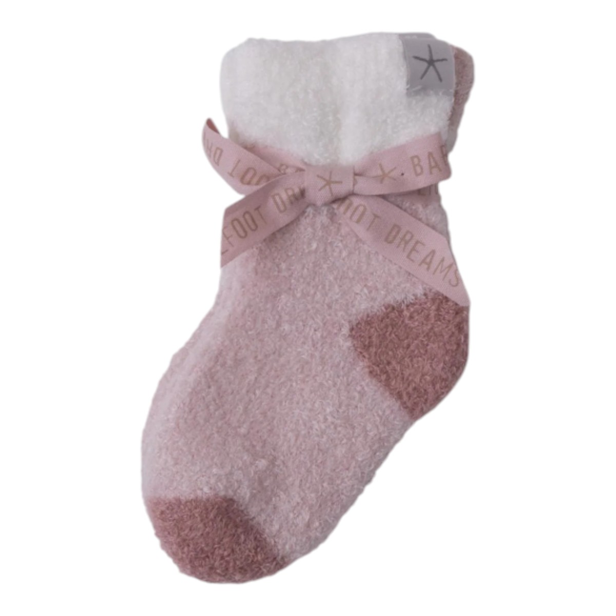 Barefoot Dreams CozyChic Lite Baby Sock Stripe Set, Dusty Rose Multicolored