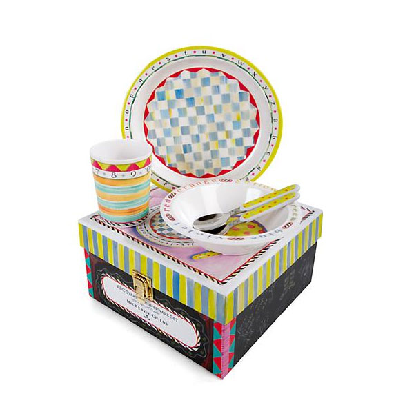 Mackenzie-Childs Toddler's Dinnerware Set- ABC Starter Set