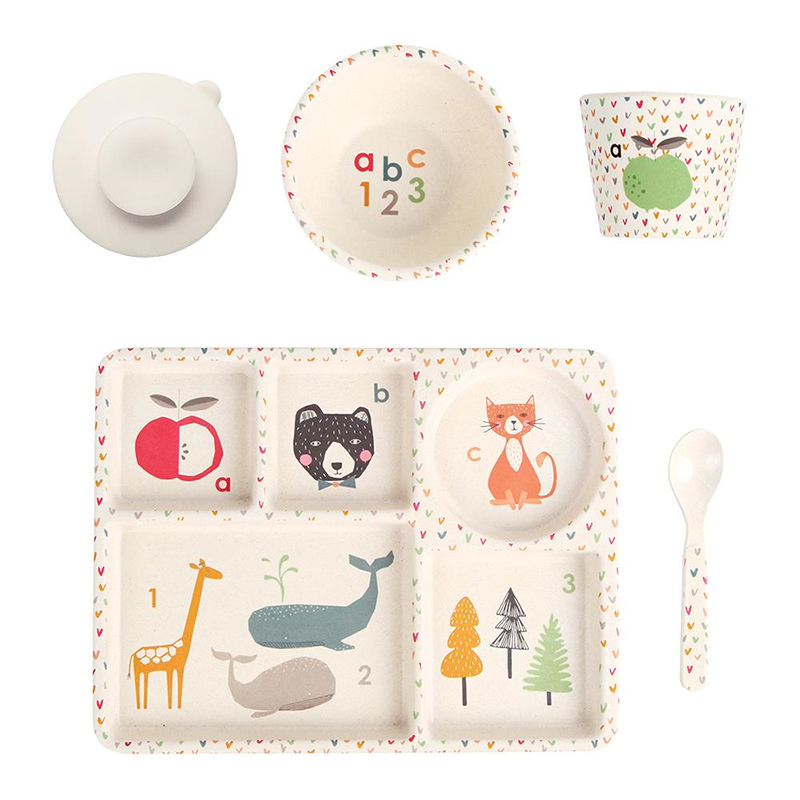 Love Mae Baby Divided Plate Set, ABC