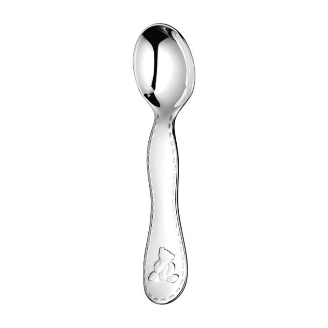 Christofle Charlie Bear Silver Plated Baby Spoon