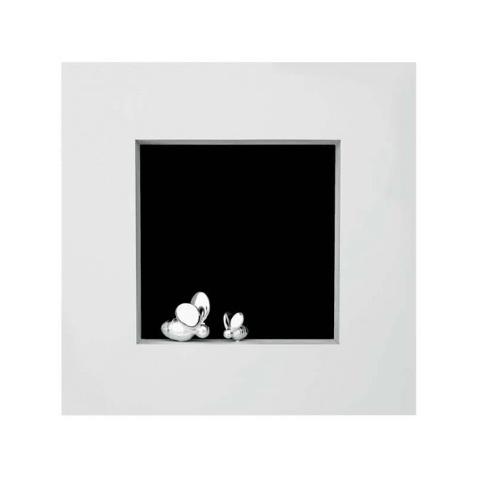 Christofle Beebee Wood and Silver Plated Picture Frame, 3.5x3.5