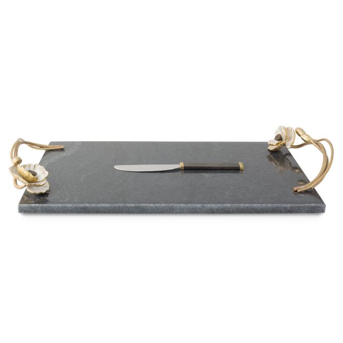 Michael Aram Anemone Large Cheese Board with Knife