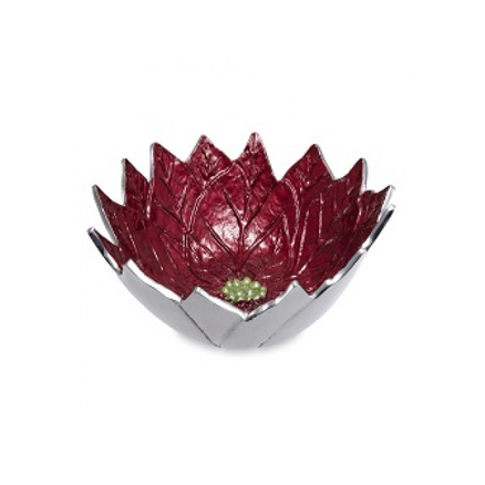 Julia Knight Poinsettia 14" Bowl,  Pomegranate