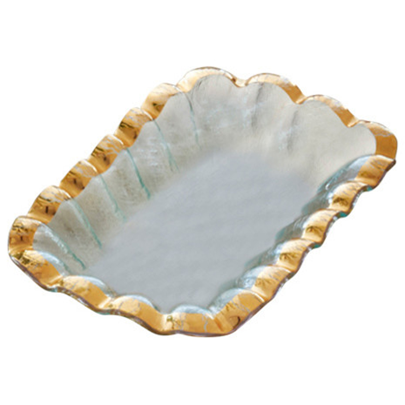 AnnieGlass Ruffle Rectangular Bowl
