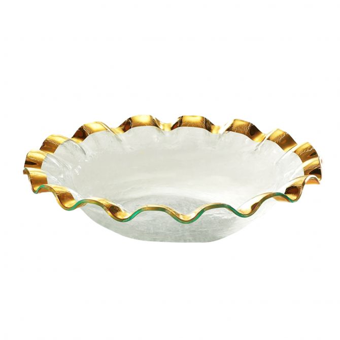Annieglass Ruffle Large Salad Bowl