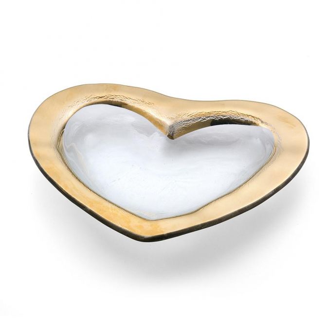 Annieglass Gold Heart Bowl, Medium