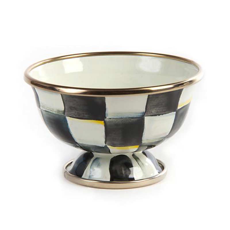 MacKenzie-Childs Courtly Check Enamel Little Sugar Bowl