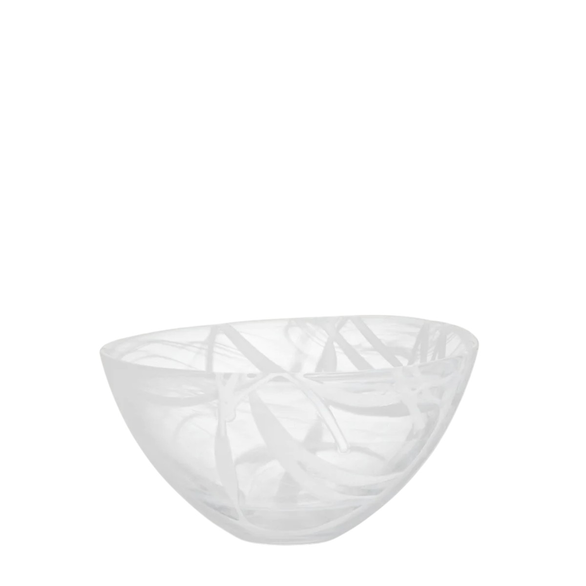 Kosta Boda White on White Contrast Bowl, Medium
