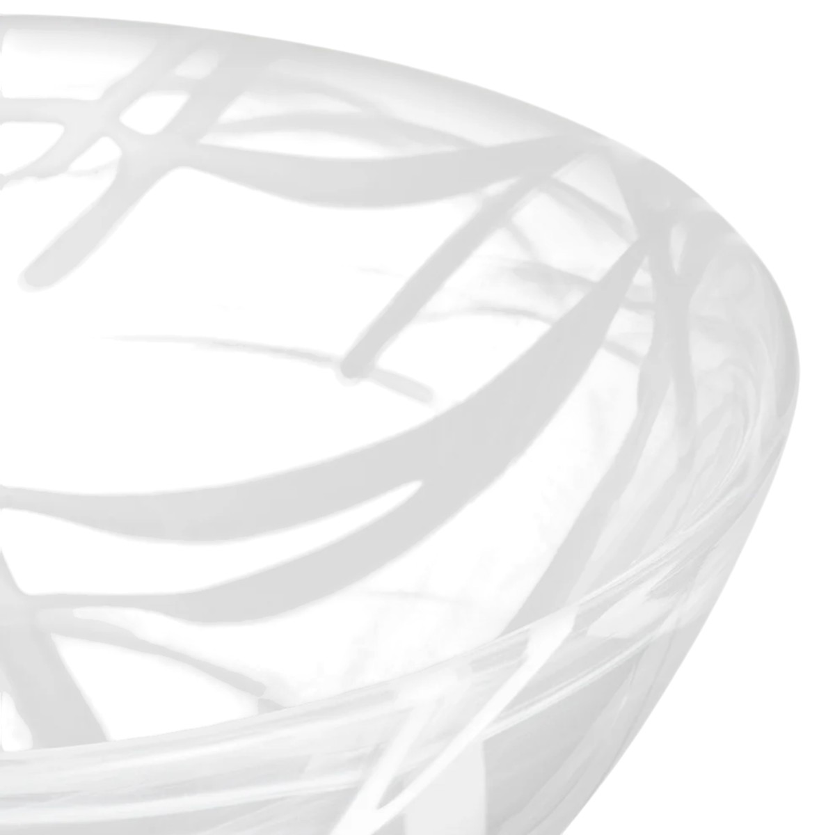 Kosta Boda White on White Contrast Bowl, Medium