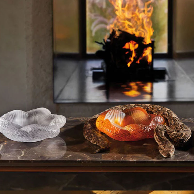 Lalique Serpent Bowl, Clear