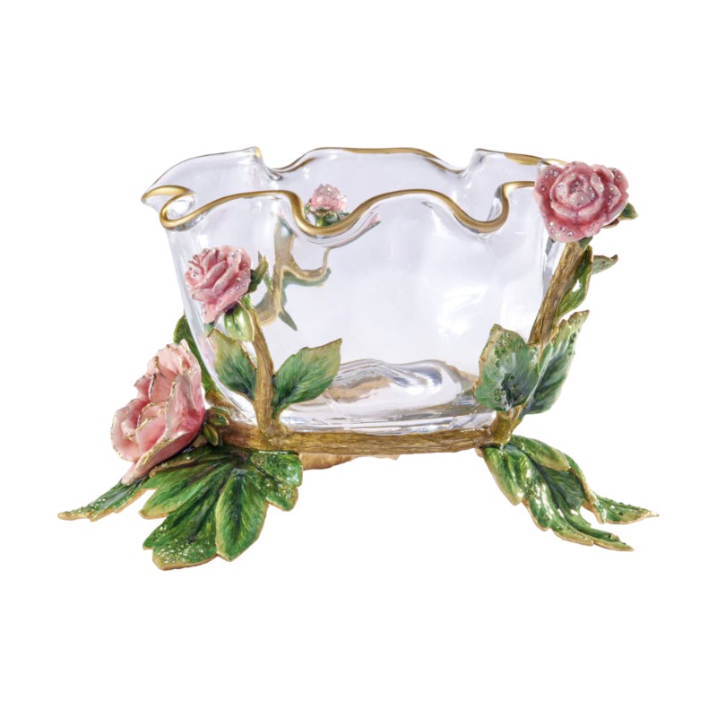 Jay Strongwater Holly Peony Bowl