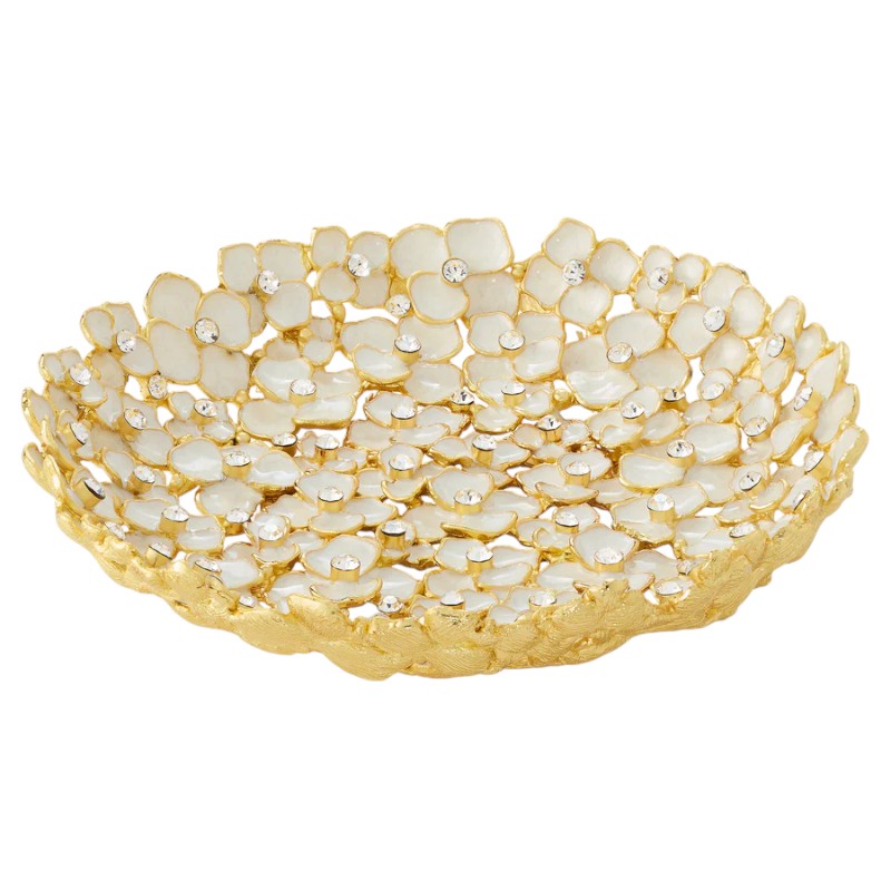 Olivia Reigel Dogwood Catchall Bowl, Gold Plated