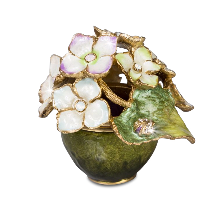 Jay Strongwater Carla Hydrangea Small Box, Meadow