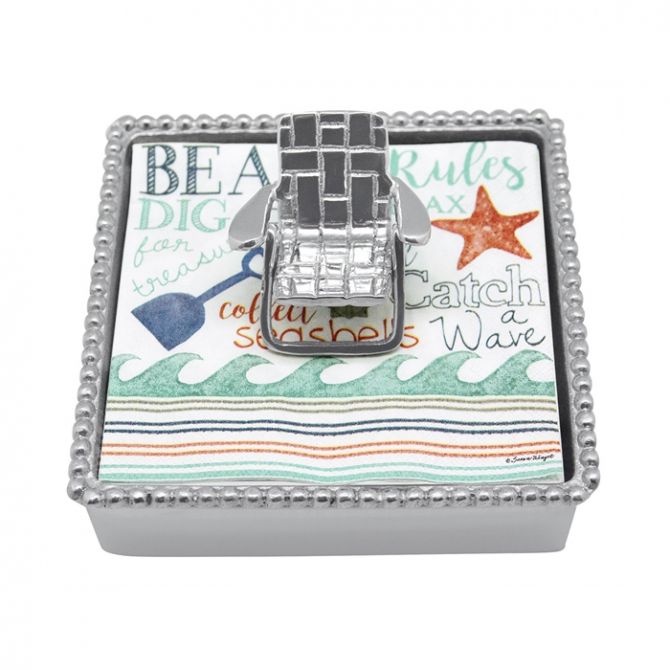 Mariposa Beach Chair Beaded Napkin Box