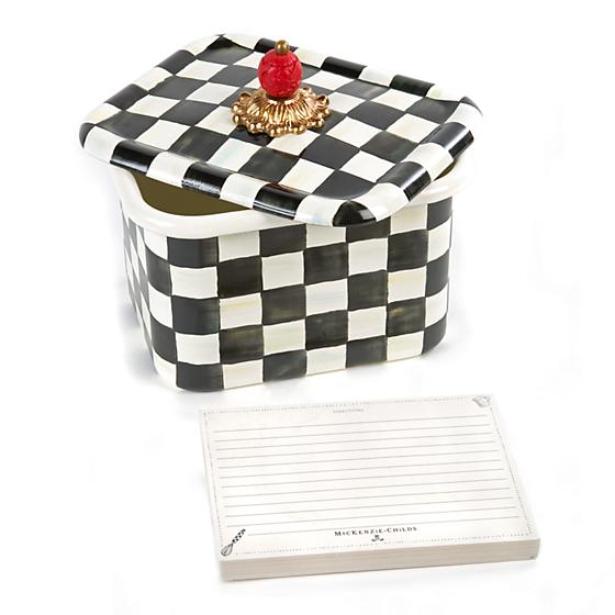 MacKenzie-Childs Courtly Check Enamel Recipe Box