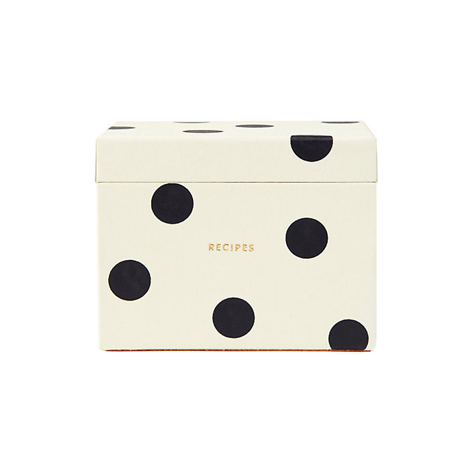 Kate Spade All in Good Taste Deco Dot Recipe Box Borsheims