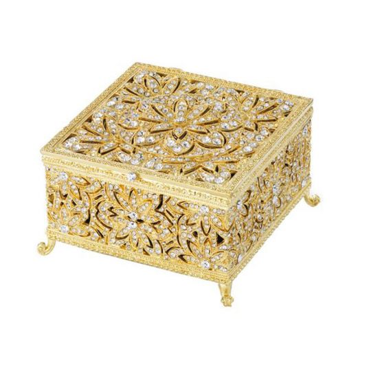 OLIVIA RIEGEL Crystal /"Gold Windsor/" Candlestick Medium New in Box