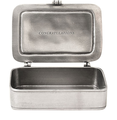 Match Pewter Congratulazioni Box, Small