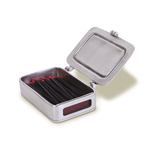 Match Pewter Matchbox with Striker and Matches