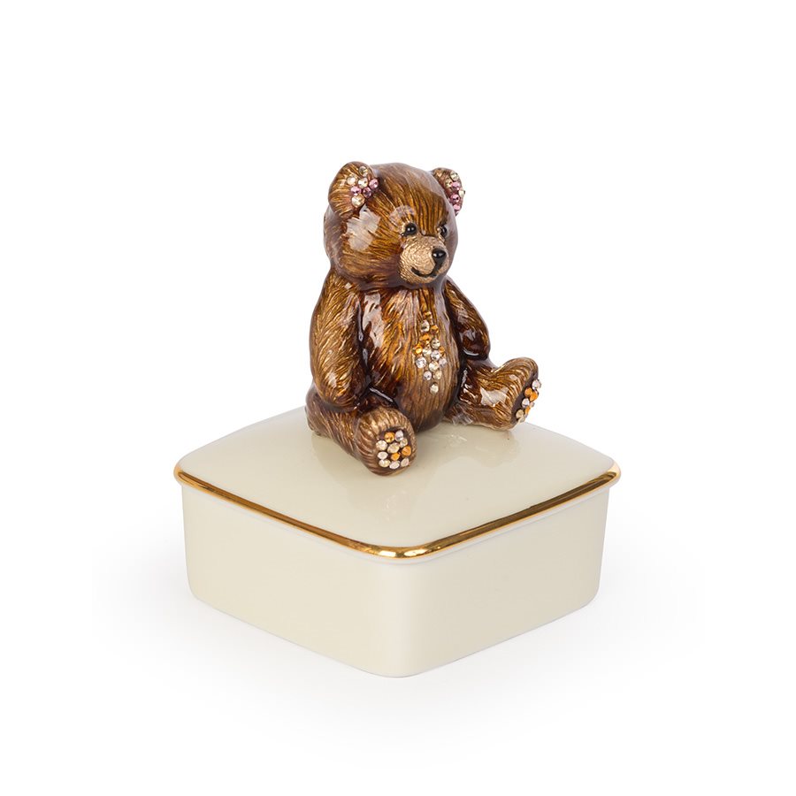 Jay Strongwater Roman Teddy Bear Box