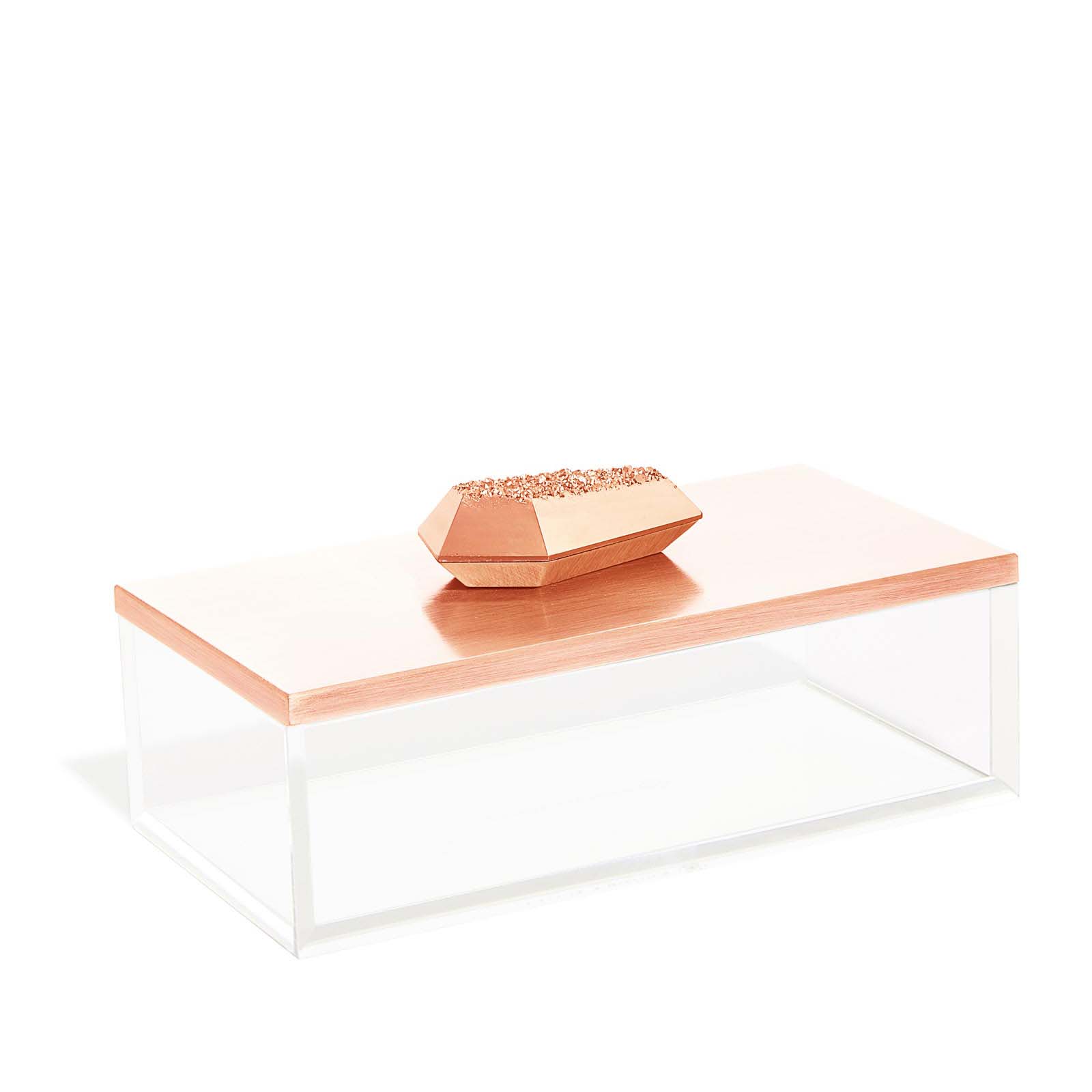 Kendra Scott Rectangular Acrylic Box In Rose Gold Drusy 4217715631 Borsheims