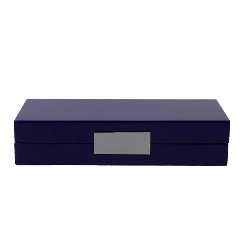 Addison Ross Navy Lacquer Box with Silver BX1254 Borsheims