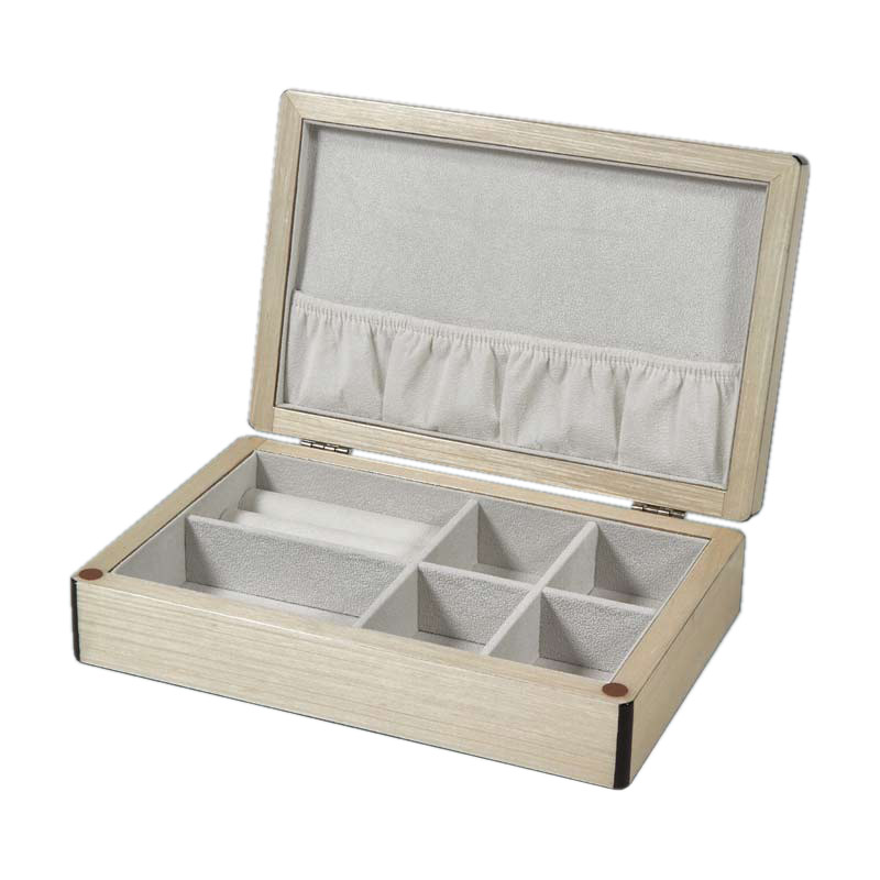 Tizo Natural Jewelry Box with Black Border, Small