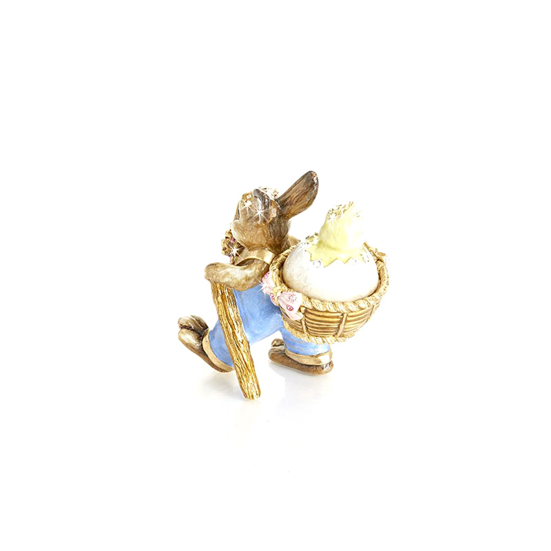 Jay Strongwater Bunny with Basket Figure