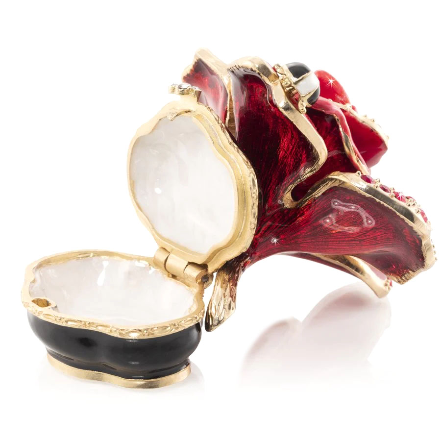 Jay Strongwater Rosalie Night Bloom Rose Box