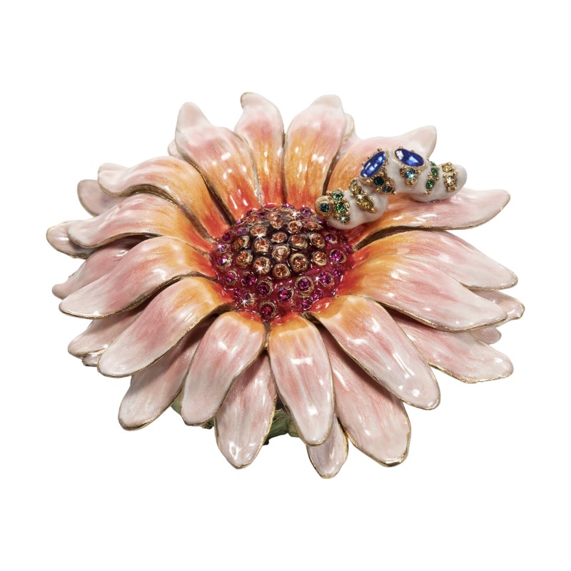 Jay Strongwater Maisie Flower and Caterpillar Box