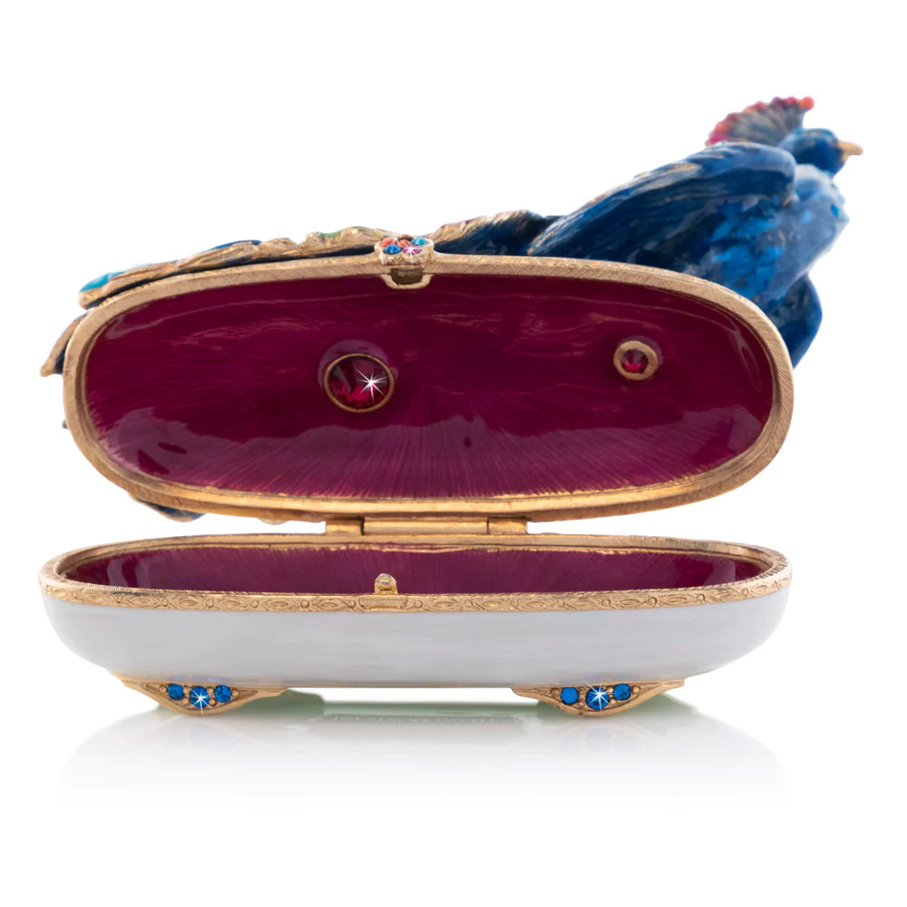 Jay Strongwater Darien Rainbow Peacock Box