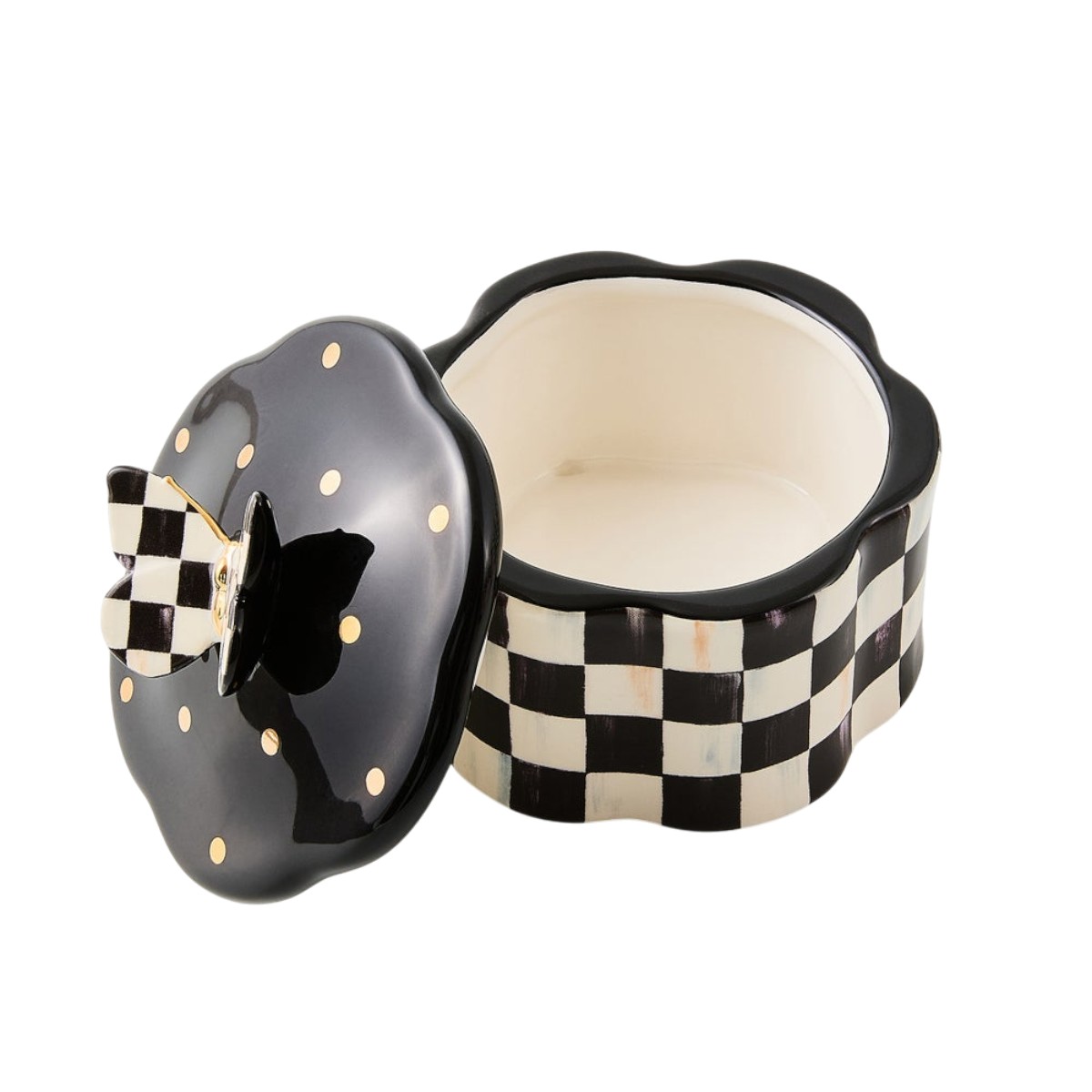 MacKenzie-Childs Courtly Check Butterfly Trinket Box