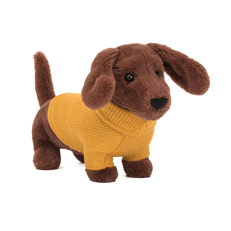 Jellycat Sweater Sausage Dog, Yellow S3SDY Borsheims