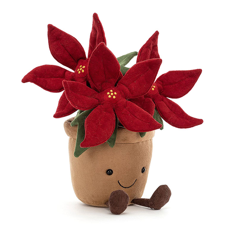 Jellycat Amuseable Poinsettia, Red