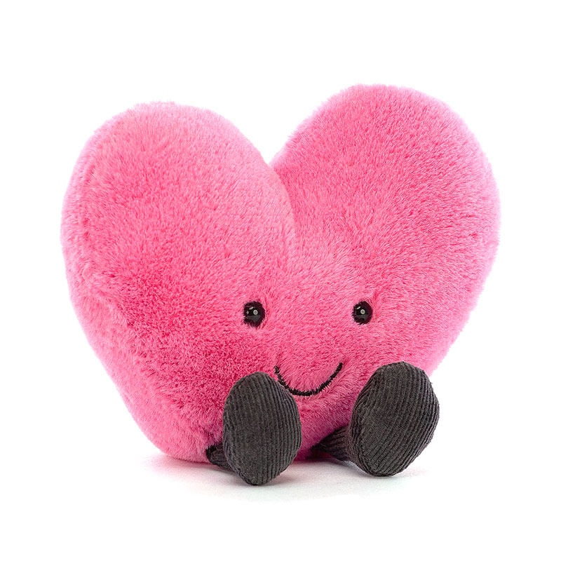 Jellycat Amuseable Hot Pink Heart, Small