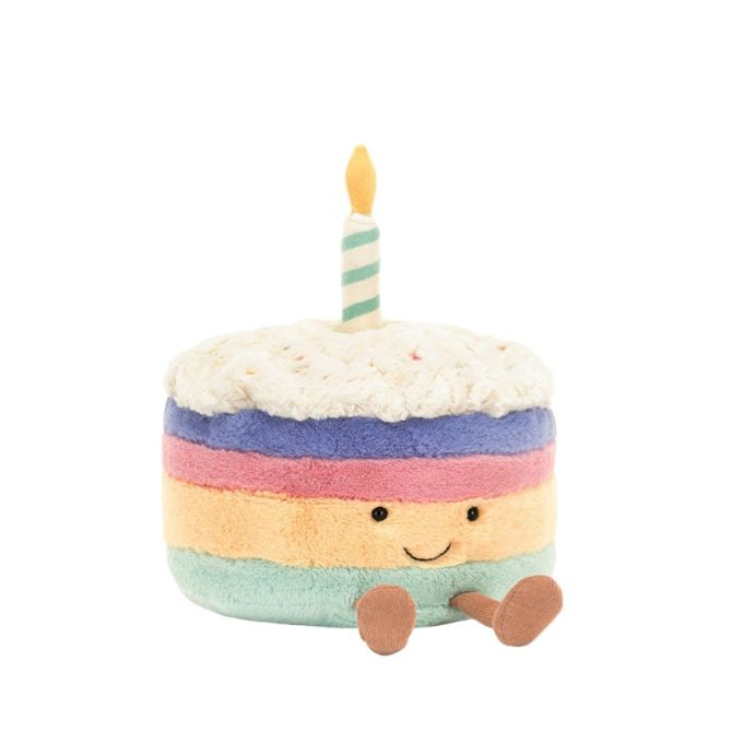 Jellycat Amuseables Rainbow Birthday Cake, Medium