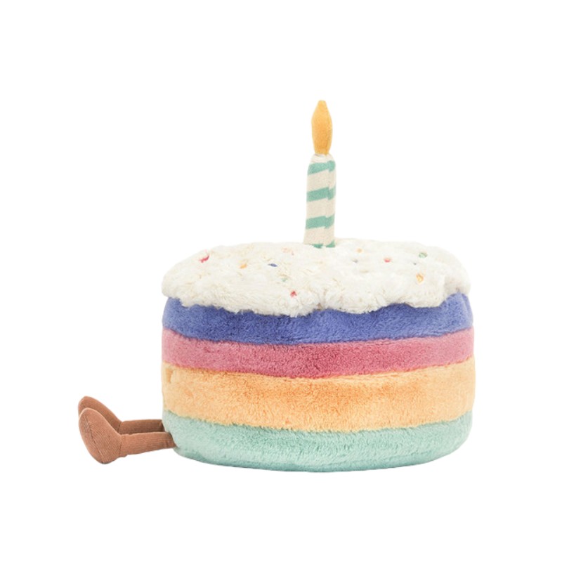 Jellycat Amuseables Rainbow Birthday Cake, Medium
