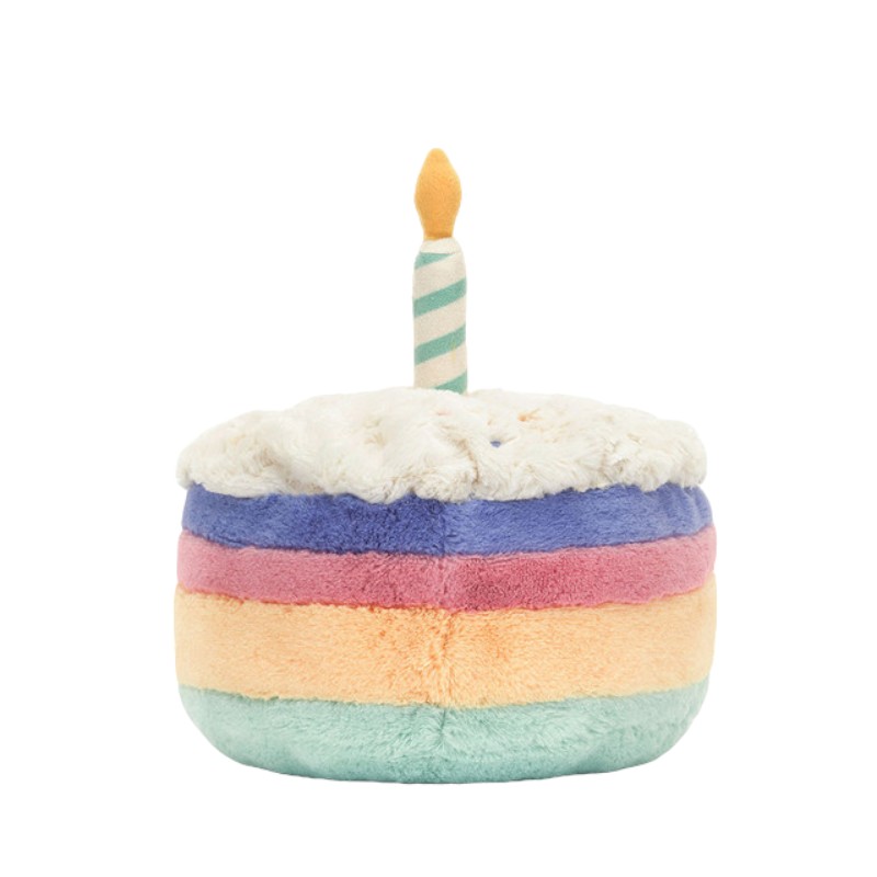 Jellycat Amuseables Rainbow Birthday Cake, Medium