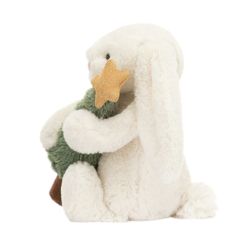 Jellycat Bashful Bunny with Christmas Tree