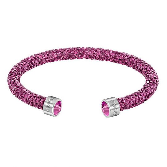 Swarovski Crystaldust Fuchsia Crystal Cuff Bracelet Medium Borsheims Swarovski Crystaldust Fuchsia Crystal Cuff Bracelet Medium