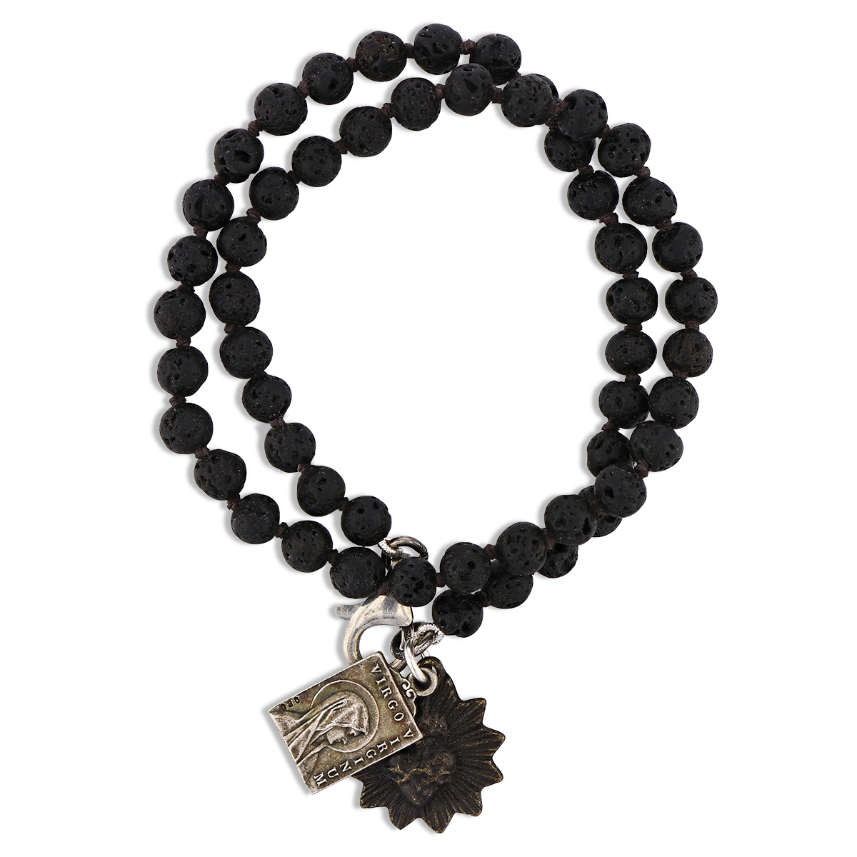 Miracle Icons by Mary Jo Pane Lava Bead Wrap Bracelet