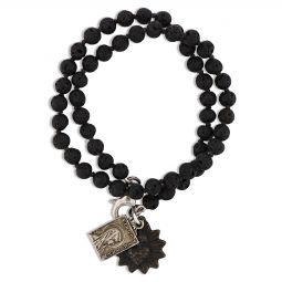 Miracle Icons by Mary Jo Pane Lava Bead Wrap Bracelet Miracle Icons by Mary Jo Pane Lava Bead Wrap Bracelet