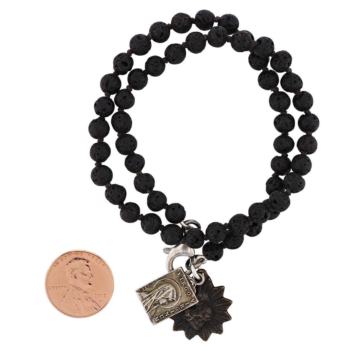 Miracle Icons by Mary Jo Pane Lava Bead Wrap Bracelet