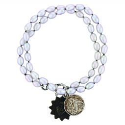 Miracle Icons by Mary Jo Pane Barrel Pearl Wrap Bracelet Miracle Icons by Mary Jo Pane Barrel Pearl Wrap Bracelet