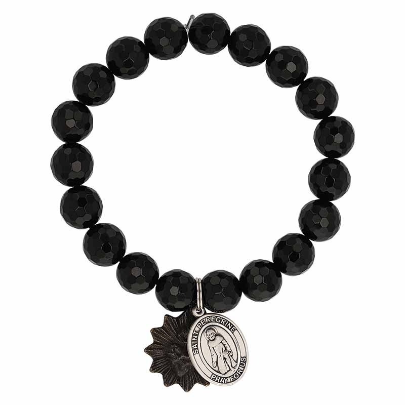 Miracle Icons by Mary Jo Pane Faceted Black Onyx Bracelet