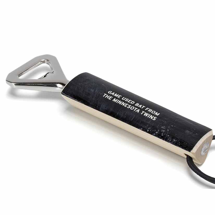 Tokens & Icons Minnesota Twins Game Used Bat Bottle Opener