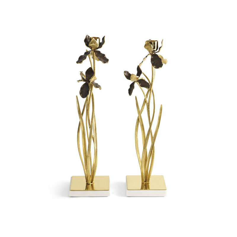 Michael Aram Black Iris Candleholders, Set of 2 Borsheims